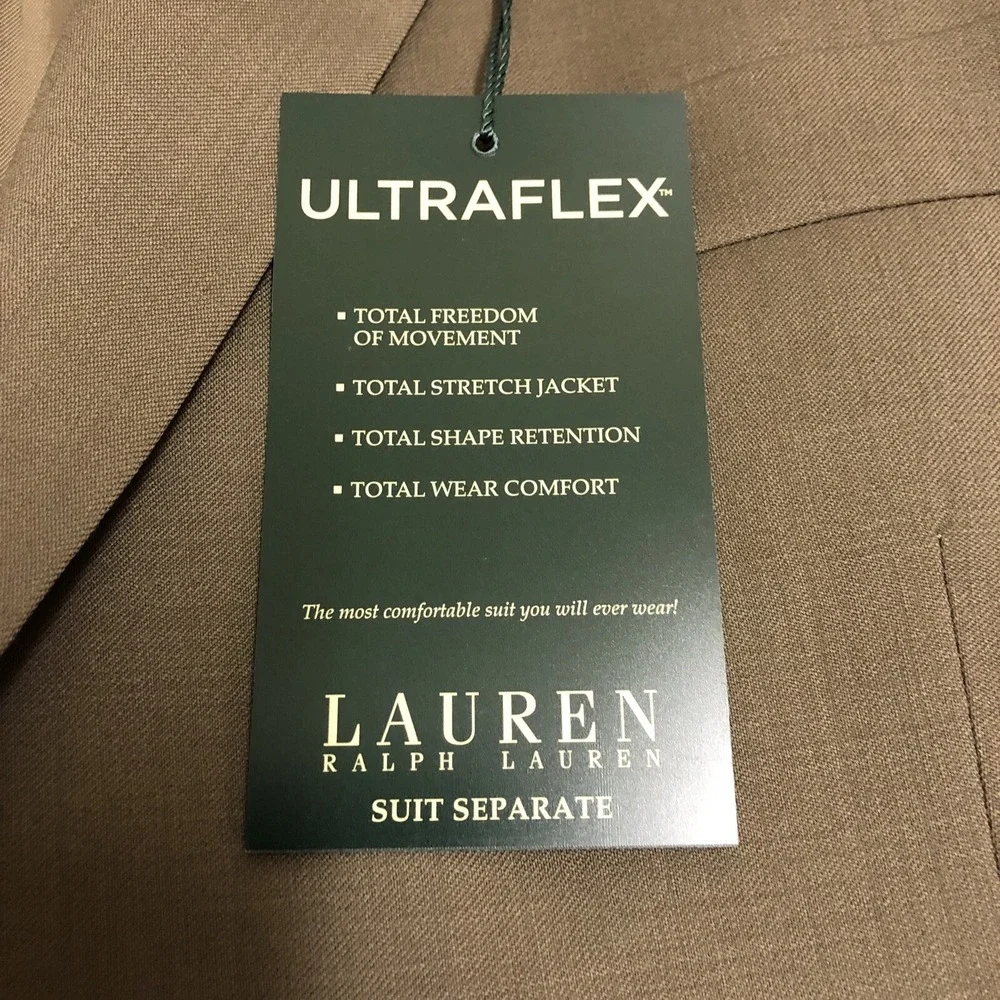 Ralph‎ Lauren Suit Jacket Dark Tan 46 Regular NWT